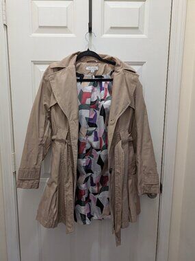 Cotton blend trench coat